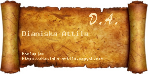 Dianiska Attila névjegykártya